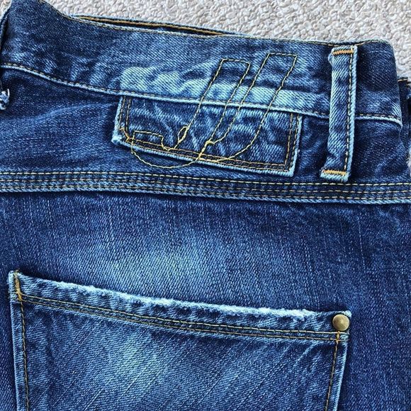 Jack Jones Jeans Men's W32 L36 Gate One Straight Leg Button Fly indigo - spark - Picture 4 of 7